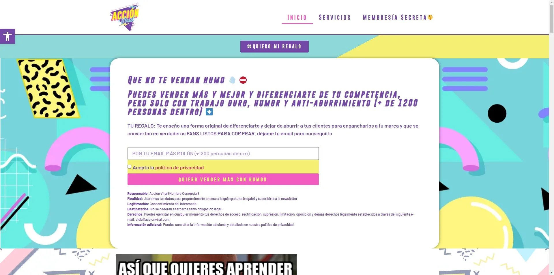 Acción Viral proyecto realizado con Mark-Sonoma
