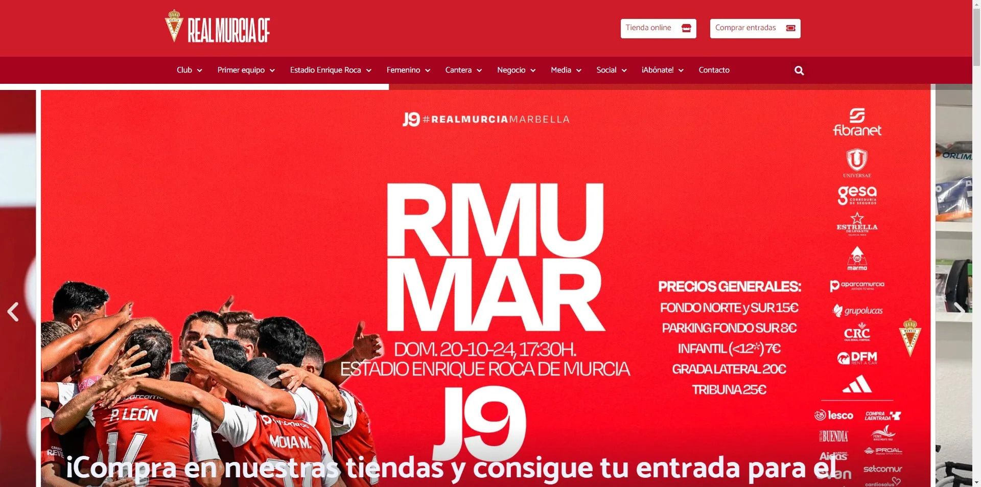 Real Murcia proyecto realizado con Mark-Sonoma